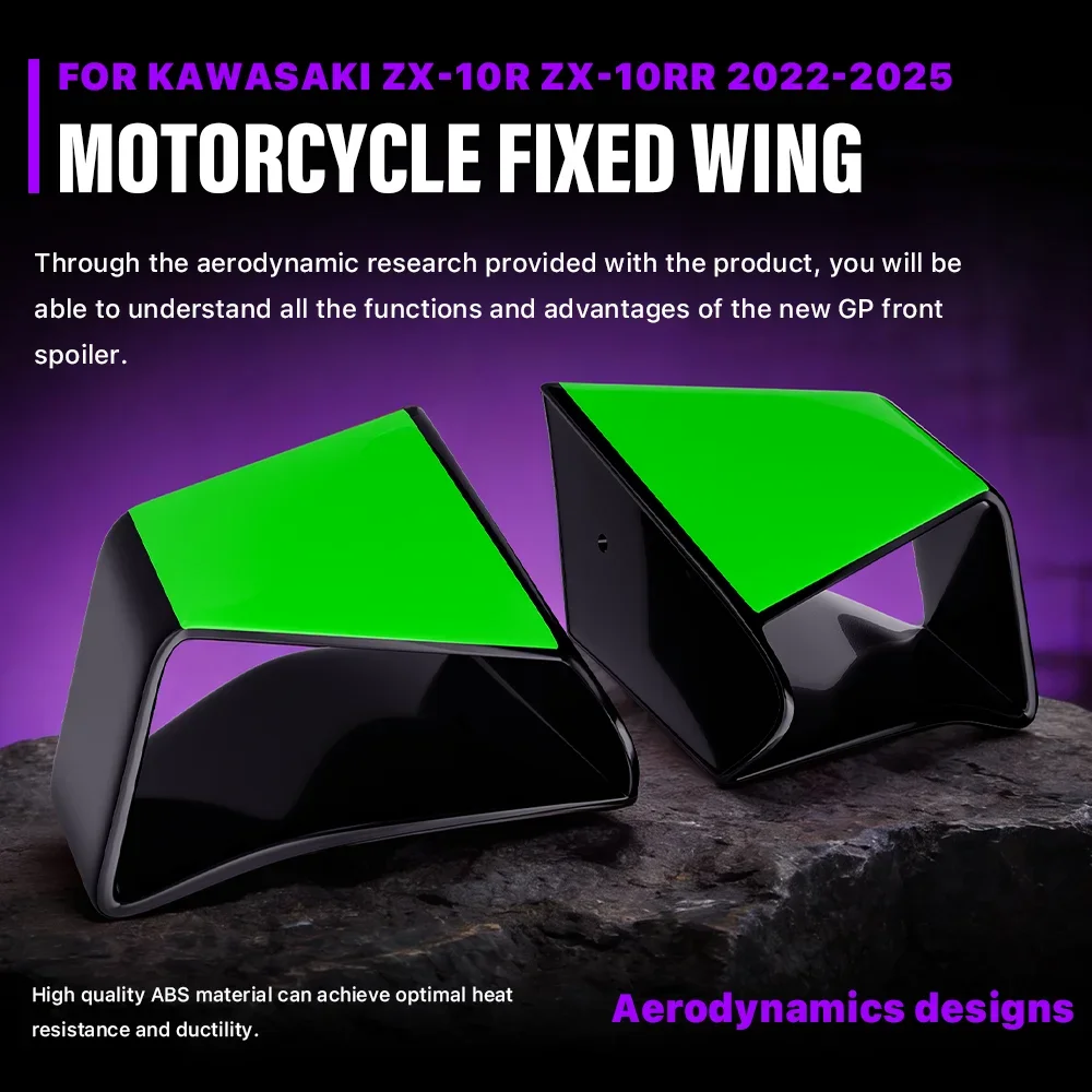 

Motorcycle GP Fixed Wing Aerodynamic Spoiler Accessories Suitable For Kawasaki ZX-10R ZX-10RR 2022-2025 New Fixed Wing