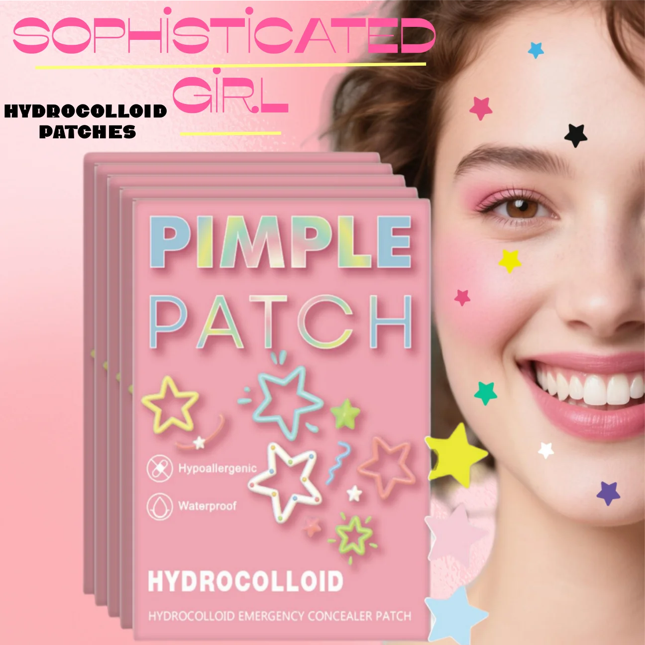 280/1680 Pieces Star-Shaped High-Cost-Performance Acne Patches for Refined Girls, Daily Beauty Invisible Concealer Acne Patches image 4