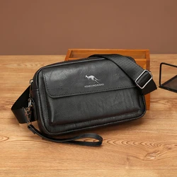 Bolsa crossbody impermeável para homens, sacos masculinos, bolsa designer, bolsa de ombro luxuosa, bolsa de couro para menino, marido, 2024