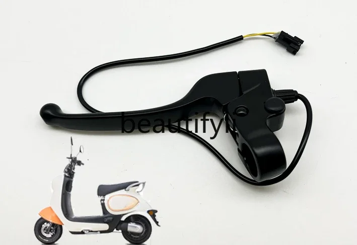 Electric vehicle W290 left brake handle brake belt wire grip horn belt 8mm mirror seat