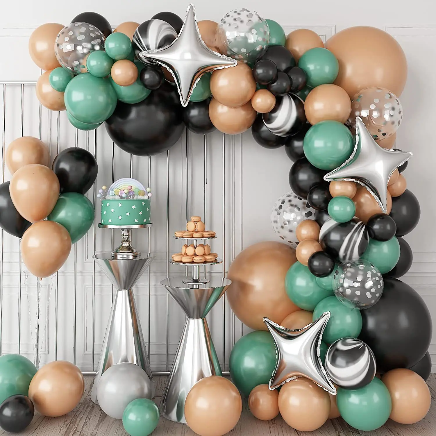 

2023 Green black Balloons Garland Arch Kit Balloon Wedding Birthday Party Decor Baby Shower Gender Reveal Baptism Decorations