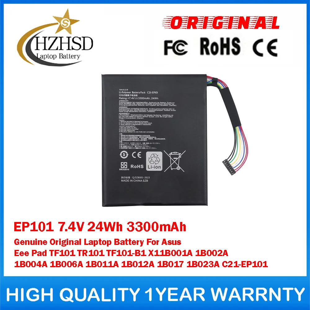 EP101 7.4V 24Wh 3300mAh Genuine Original Laptop Battery For Asus EeePad TF101 TR101 TF101-B1 X11B001A 1B002A/4A/6A/11A/12A 1B017