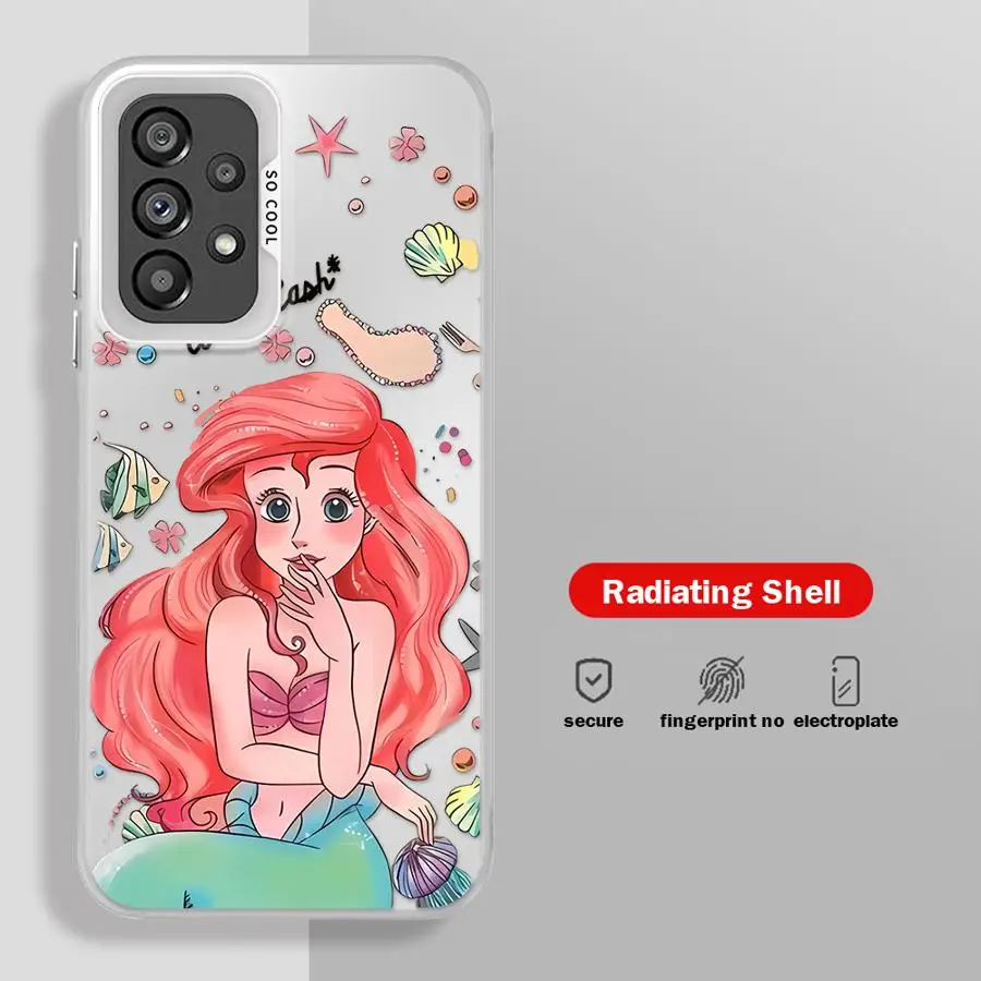 Disney Princess Phone Case for Samsung Galaxy A25 A15 A51 A52 A53 A52s A54 A55 A71 A72 A73 4G 5G Tpu Soft Cover cases image 4