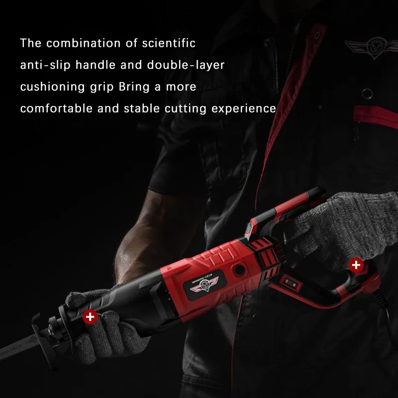 3800 واط عالية الطاقة متعددة الوظائف المنزلية الكهربائية الترددية المنشار العالمي المنشار النجارة تسجيل المصافحة المنشار