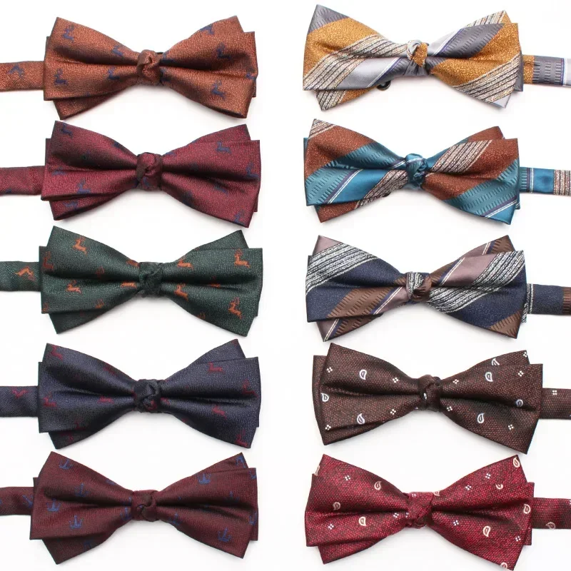 business office high-quality annual meeting festival Men's tie Business formal yarn-dyed tie Animal tie Best man tie