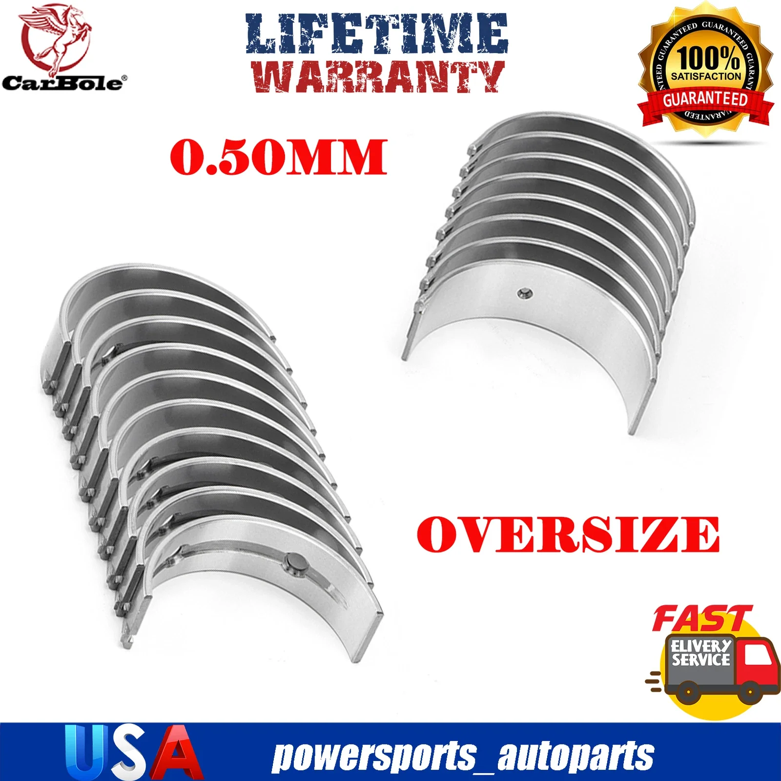 Main & Rod Bearing for Kia Optima Hyundai Sonata 2006-2016 2.4L Oversize +0.50MM