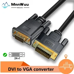 3M DVI to VGA Cable Adapter 1080P DVI 24+1 Video Audio Synchronization DVI to VGA for Laptop Computer Monitor TV Box VGA Cable