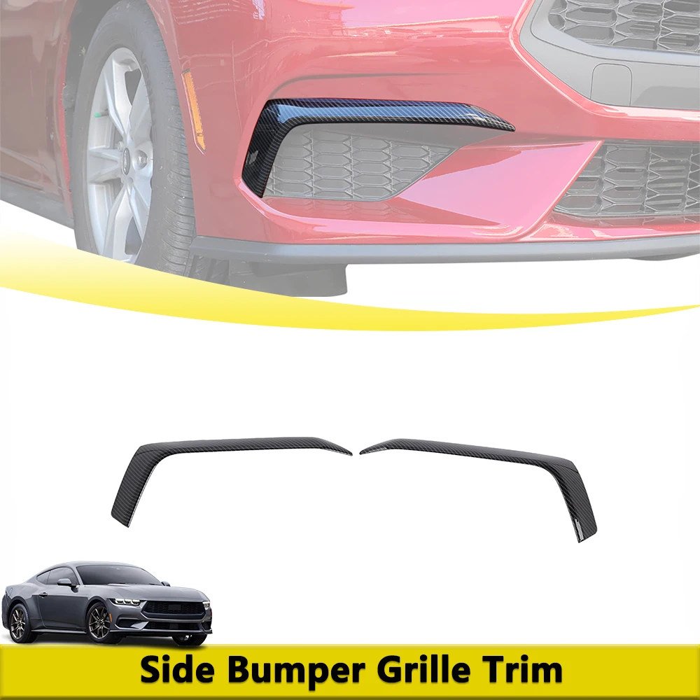 

Left Right Side Bumper Grille Trim Decoration for Ford Mustang 2024 2025 2026 Exterior Mouldings Car Styling Accessories ABS
