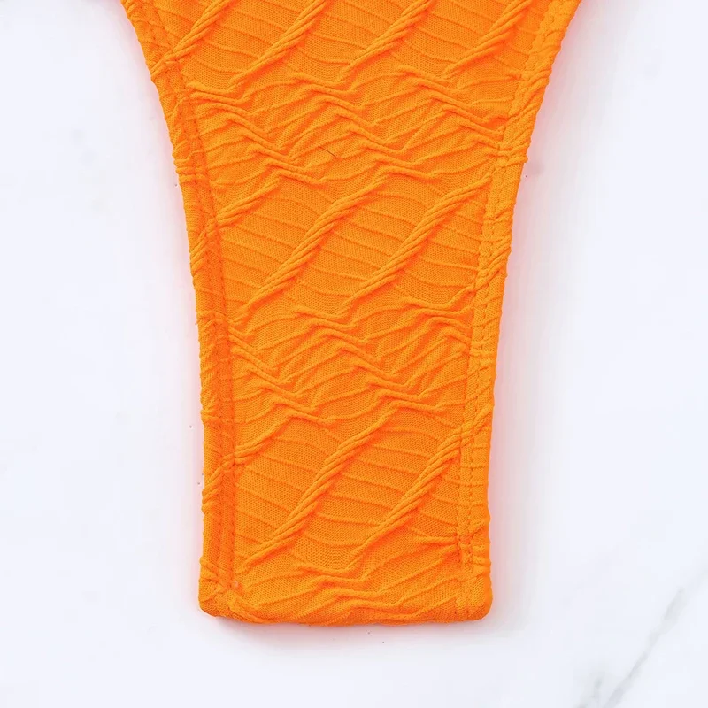 Traje de baño de Jacquard a la moda para mujer, traje de baño Sexy de una pieza con tirantes y espalda descubierta, traje de baño ajustado para vacaciones en la playa 2025