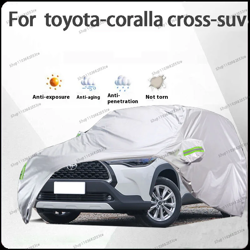 

Автомобильный чехол Toyota Coralla Cross Fit — водонепроницаемый, пылезащитный, солнцезащитный козырек (УФ), снегозащитный полный чехол с защитой от весь день