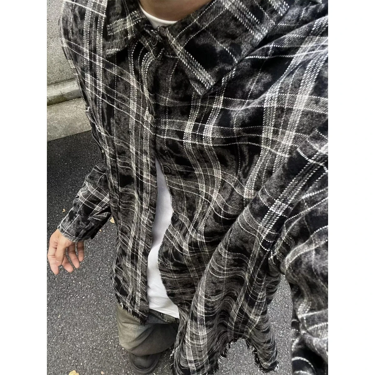 

Ретро-американская клетчатая рубашка с длинными рукавами, повседневная мужская рубашка свободного кроя, весенне-осенняя верхняя одежда из полиэстера, комплект для пар