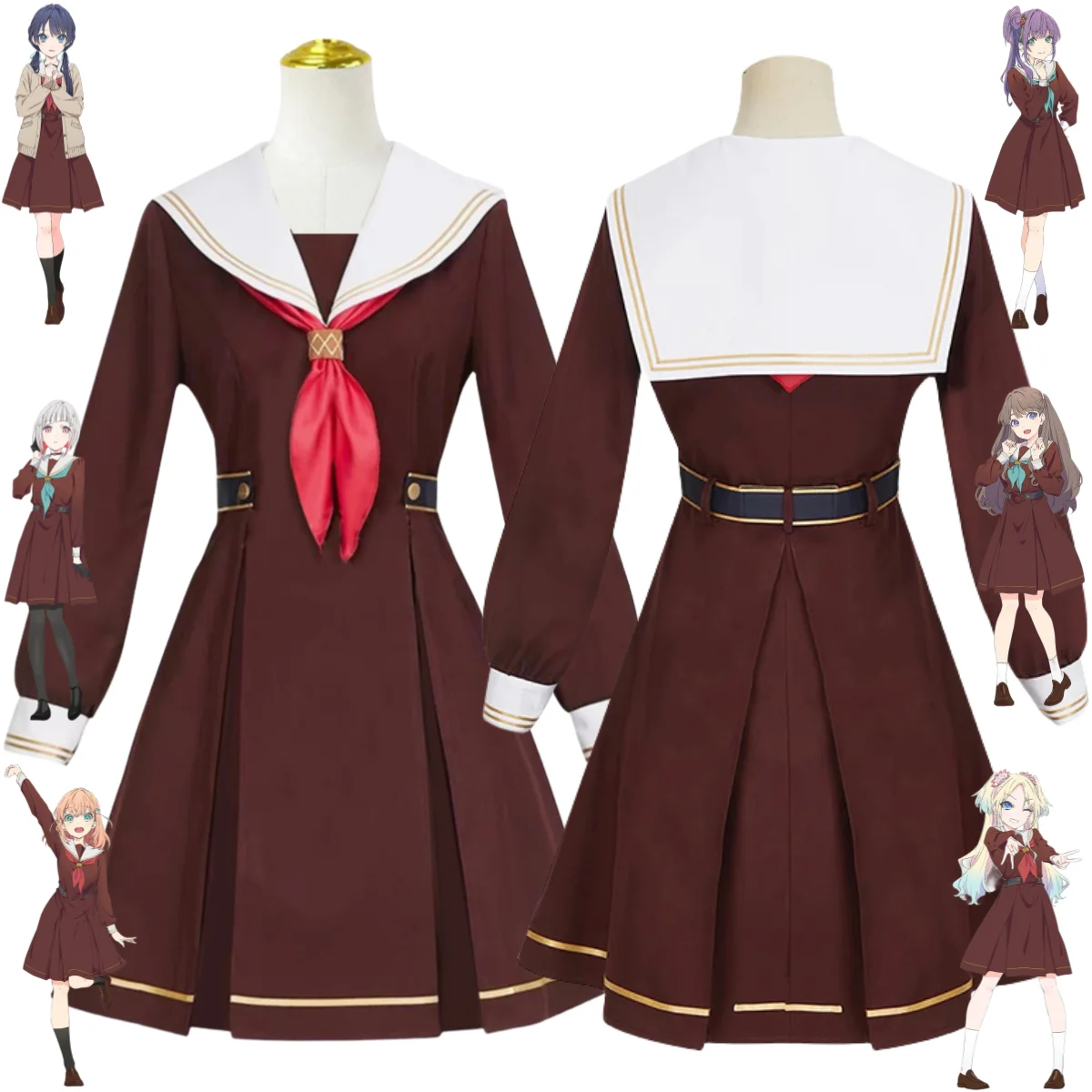 

Hasu No Sora Jogakuin School Idol Club Osawa Rurino Hinoshita Kaho Otomune Kozue Murano Sayaka Cosplay Costume School Uniform