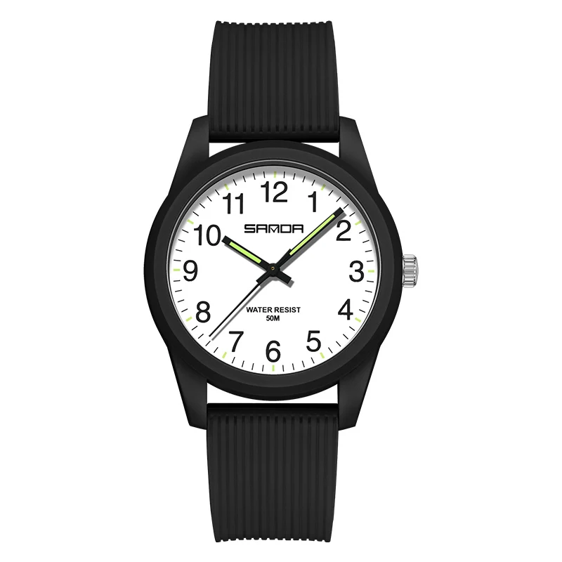 Fashion Sanda Top Brand Simple Quartz Original Women Men Wristwatch Waterproof Outdoor Clock New Style Students Wrist Watches