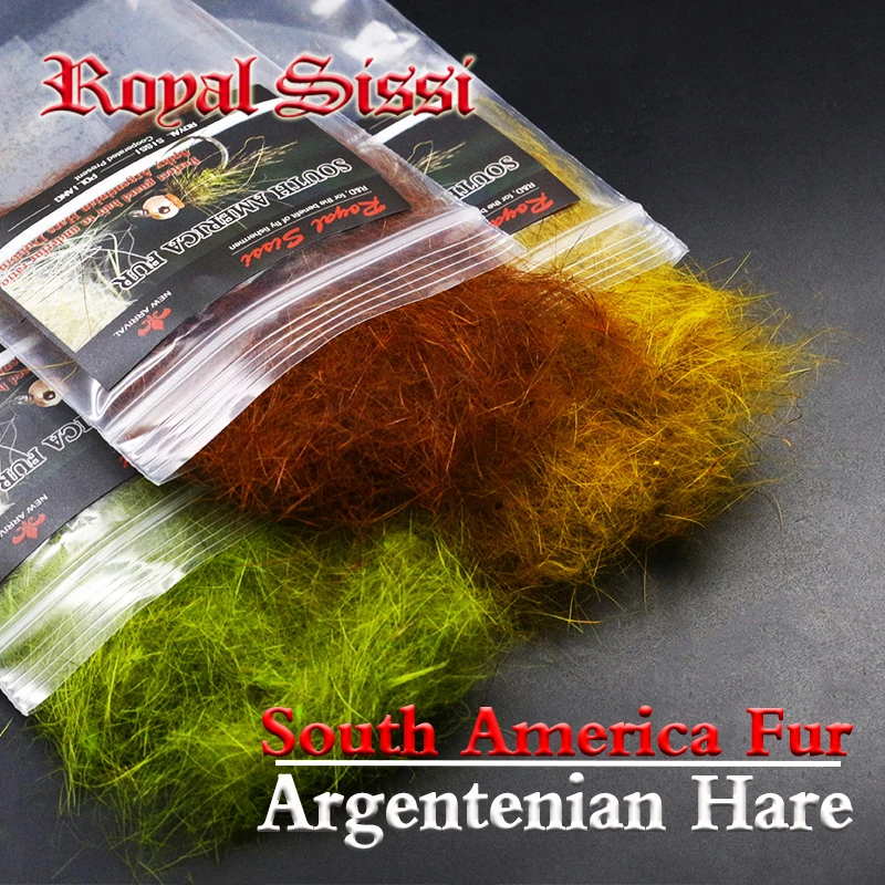 

new 4colors set South America fur fly tying dubbing Argentinian hare dubbing for spiky nymph body&hackles fly tying materials