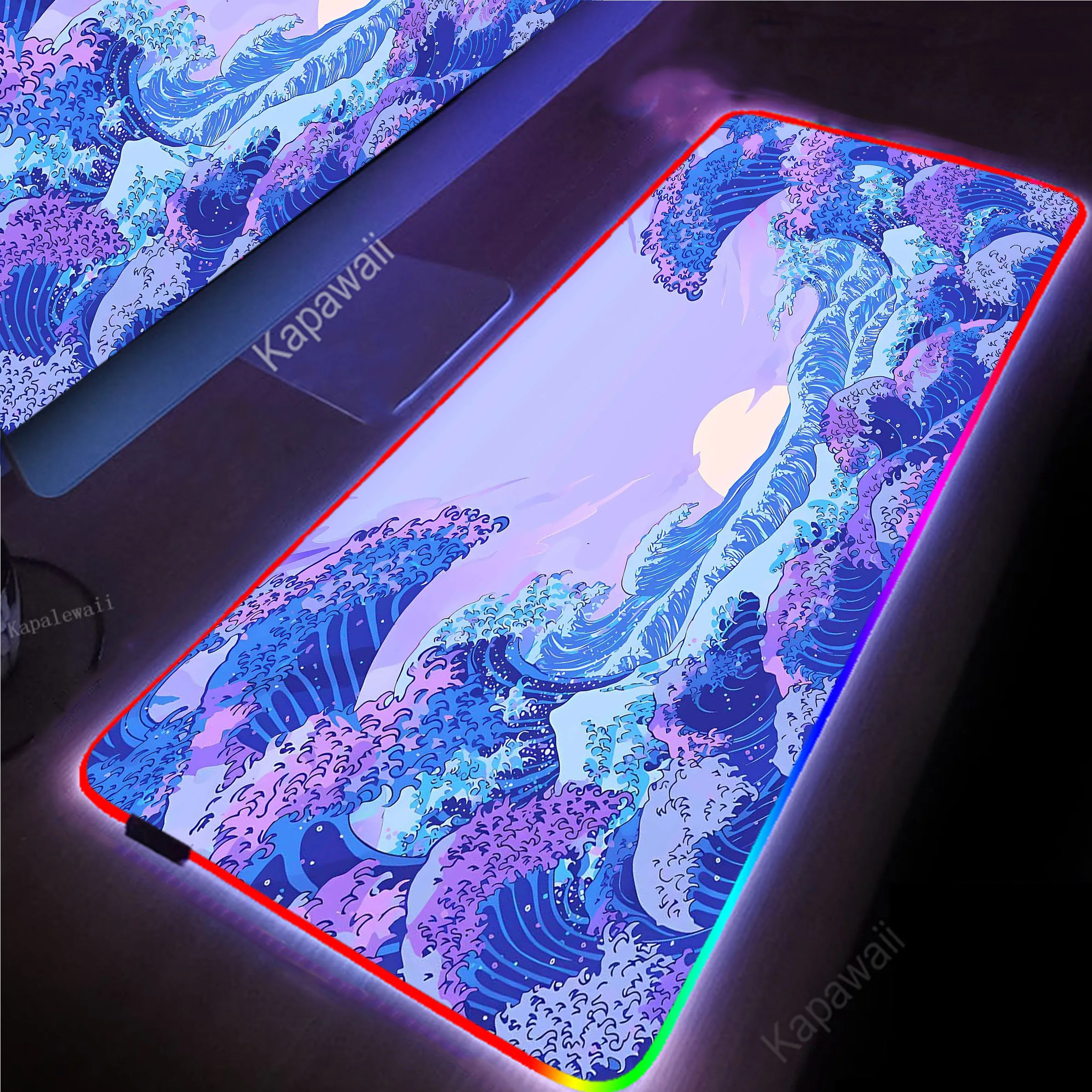 

Great Wave Off RGB LED Backlit Gaming Mouse Pad Large Mouse Mat Laptop Mouse Carpet Game Carpet Keyboard Pads Gamer Desk Mat