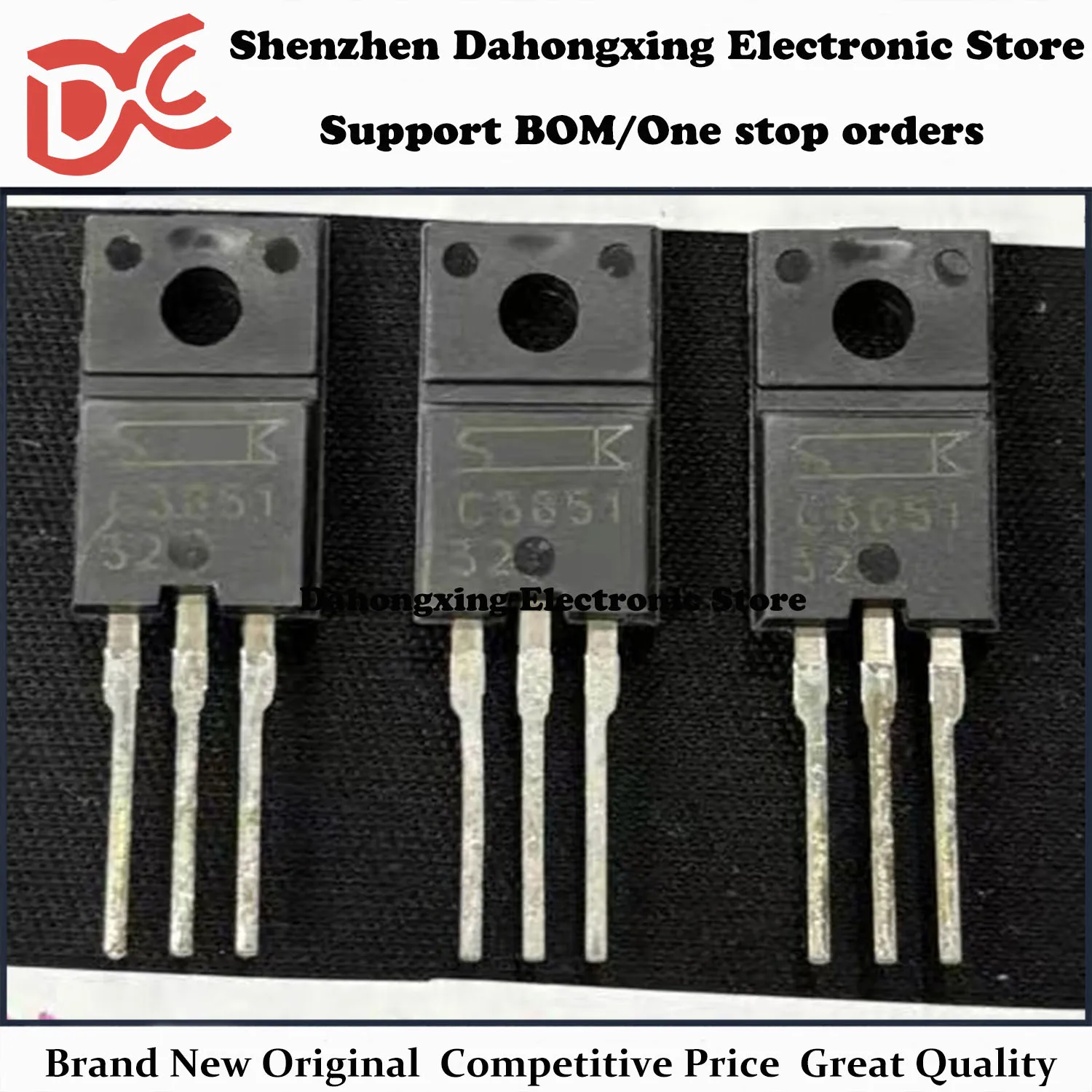 New Original 10Pairs 2SA1488 A1488 + 2SC3851 C3851 TO-220F Audio Amplifier Transistor Electronic Components Great Quality