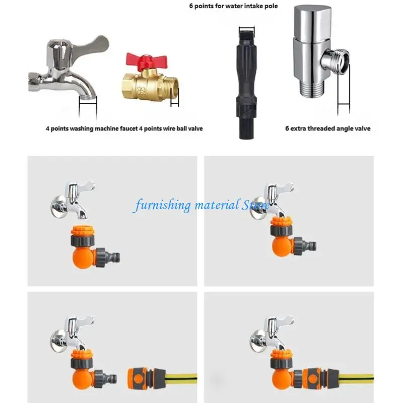 Y5GD Multi Directional Swing Joint Adapter 180 Degree Plastic Garden Hose Connector Faucet Adapter For Watering Irrigation