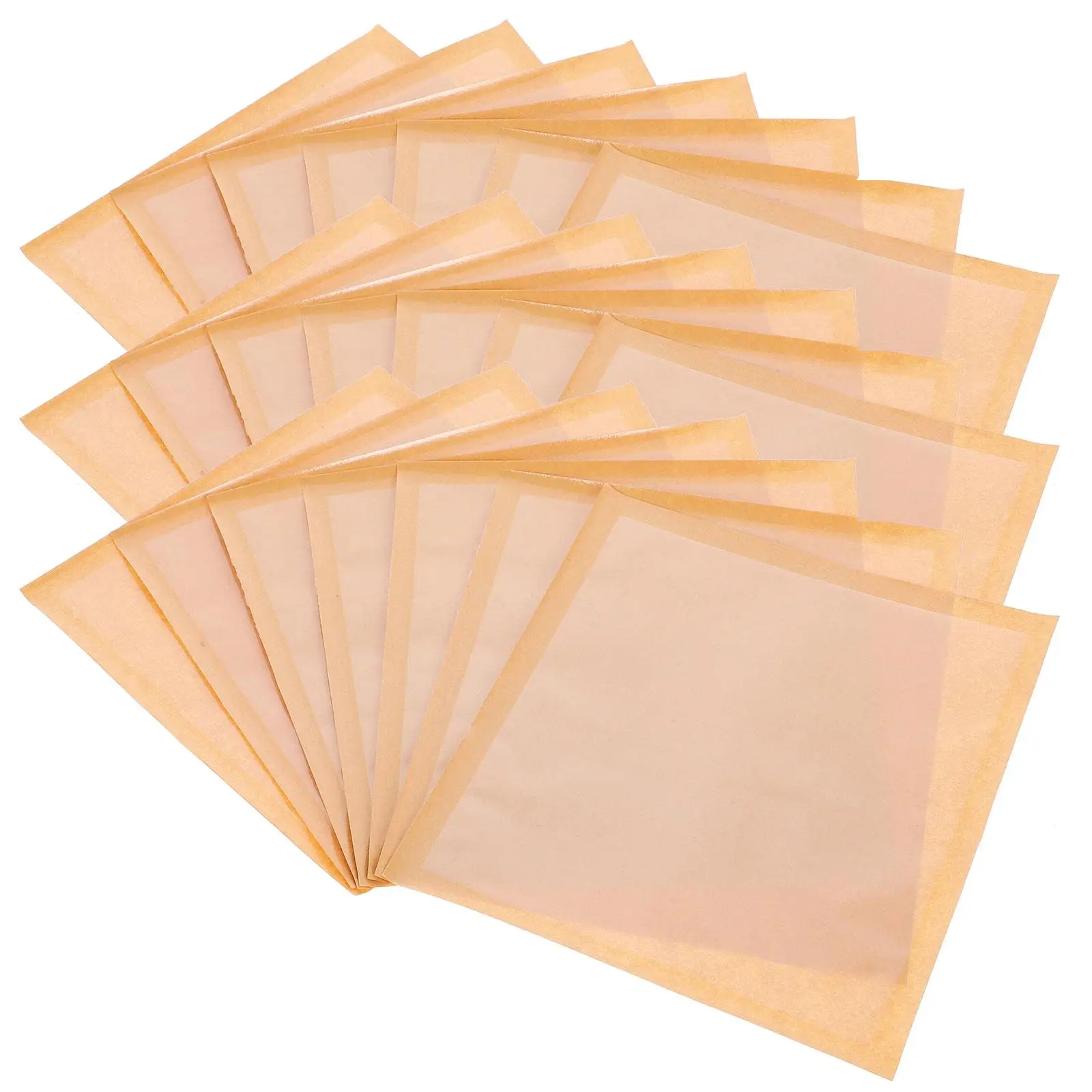 

100pcs Food Packaging Paper Donut Bags Bread Bags with Window 18x19cm Oil Resistant Reusable Household Storage Supplies