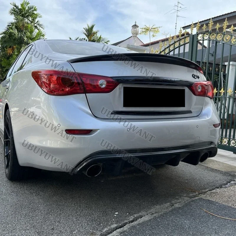 For Infiniti Q50 ABS Rear Spoiler Tail Trunk Boot Wing Cover Car Accessories For Nissan Infiniti Q50 Spoiler