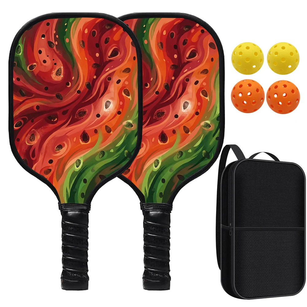 

Набор из 2 ракеток для пиклбола с 4 мячами и сумкой, стекловолоконные ракетки с сотовой сердцевиной, противоскользящая рукоятка, для занятий спортом на открытом воздухе