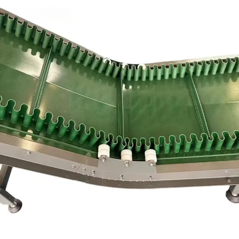 PVC for vertical lifting of packaged snacks in food processing lines