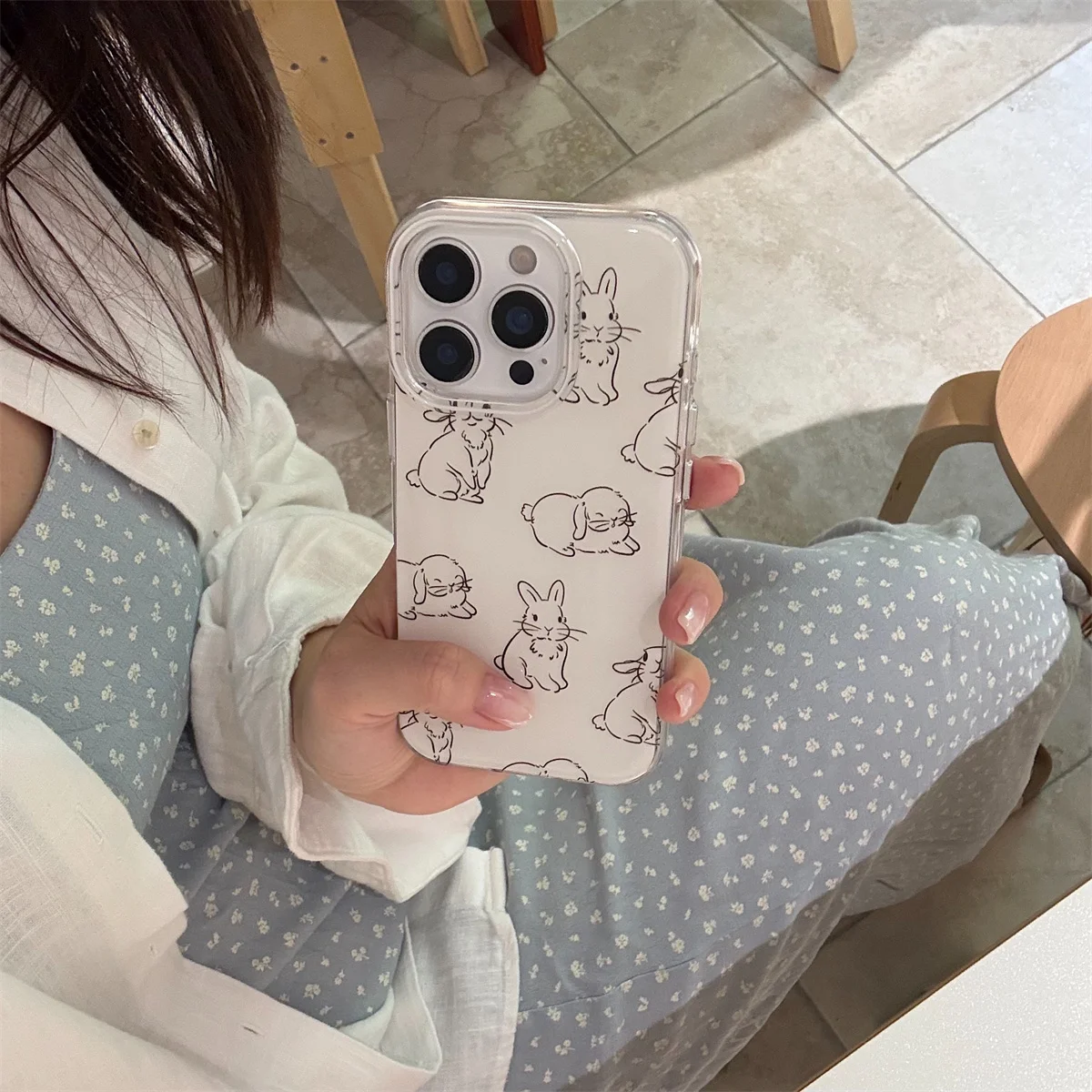 Casing Ponsel Lucu Korea INS Bergaya Mewah Tahan Benturan Cat HelloKitty Baru untuk iPhone 16 15 14 13 Pro Max Sampul Anti Jatuh Cantik Menyenangkan