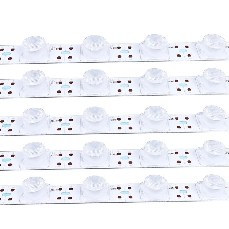 10pcs 3030 Double SIde Lighting Module Bar Diffuse Hard Rigid Lightbox Strip  Bus Stop Subway Airport Traffic Ad Showcase Board