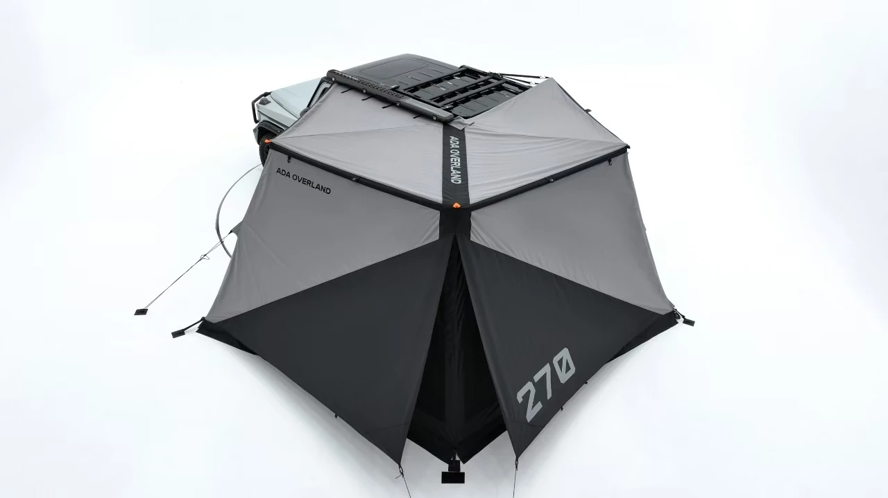 ADA OVERLAND OEM/ODM Urban Style 2m 2.5m 270 Awning Quick Set up Waterproof Free Stand 4x4 Car Roof Awning Camping Tent