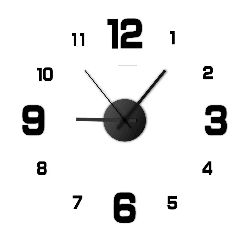 

Creative Frameless DIY Wall Clock Wall Decoration Home Silent Clock Living Room Office Wall Decoration Art Bedroom Decor Modern