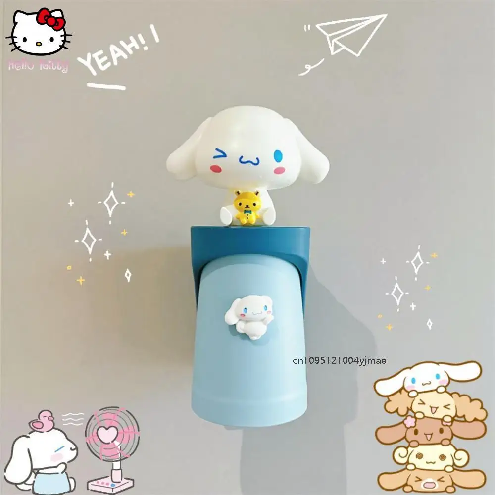 Sanrio Tempat Cangkir Anak-anak Rak Handuk Kuromi Dispenser Pasta Gigi Cinnamoroll Pochacco Ornamen Kartun Set Cuci Anak-anak