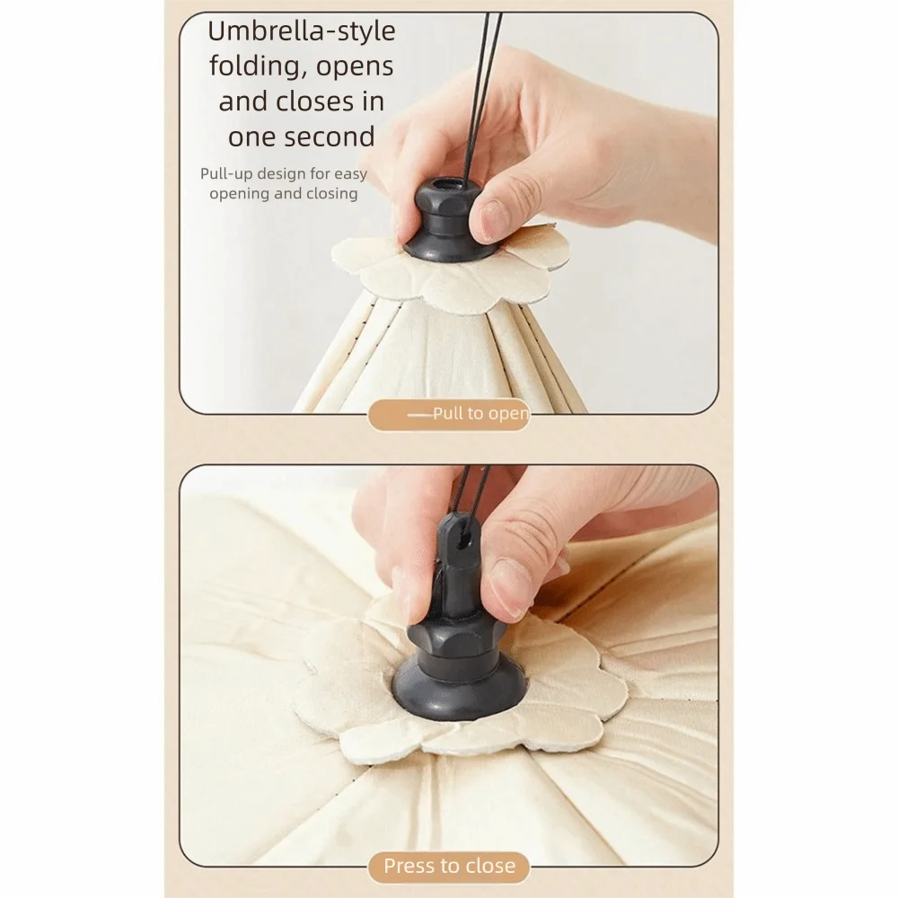 Breathable Dining Table Cover Round/Square Foldable Leftovers Food Cover Anti-mosquito Full Surround Protection