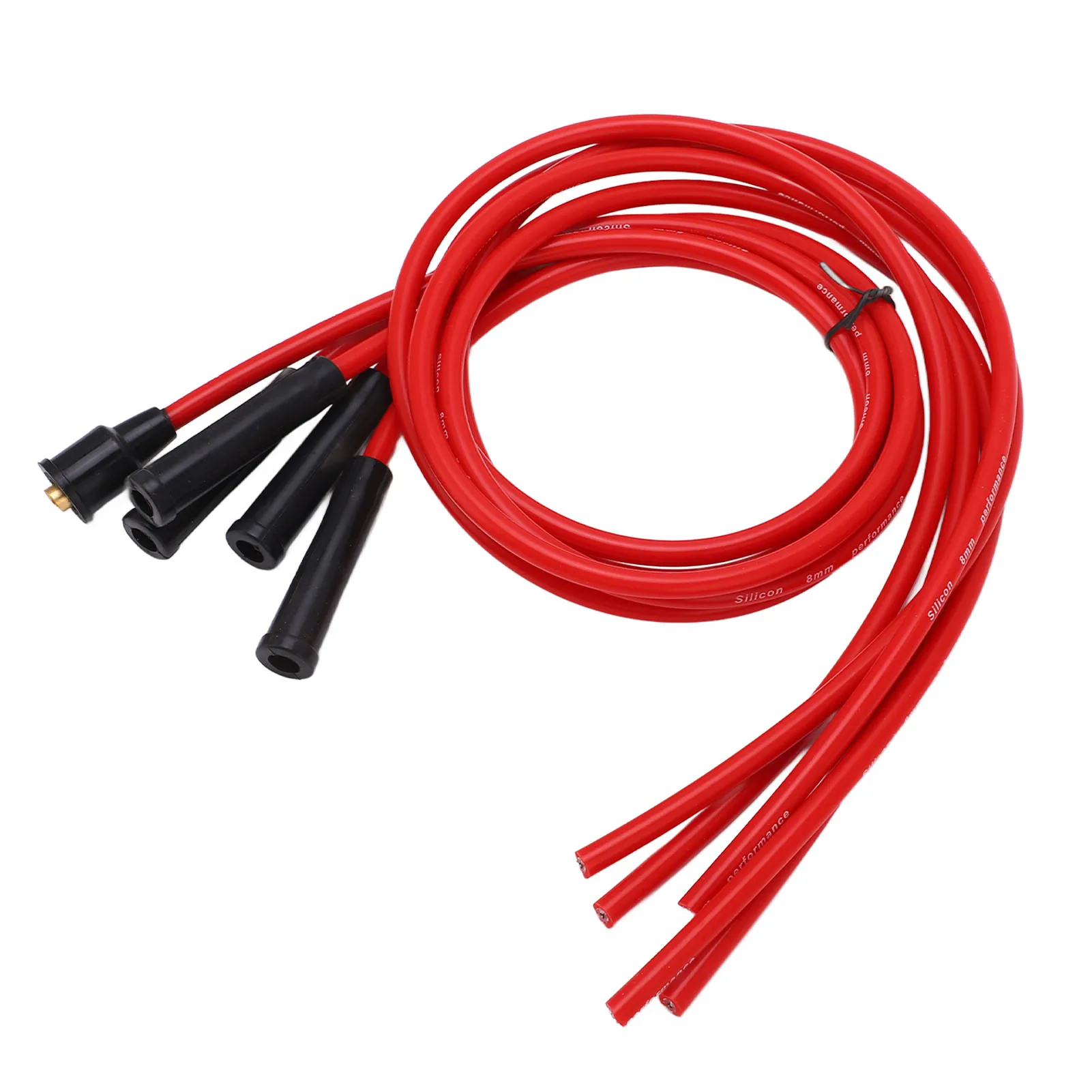 5 Set 8mm Cars High performance Spark Plug Ignition Wire Cable Kits for 4 Cylinder classic Automobile Accessories