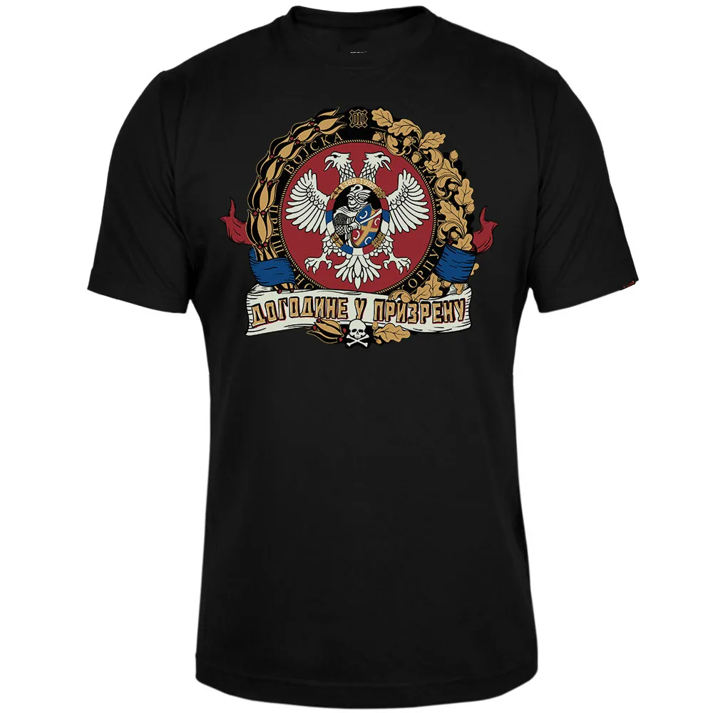Next year in Prizren. Pristina Corps Badge T-Shirt 100% Cotton O-Neck Summer Short Sleeve Casual Mens T-shirt Size S-3XL