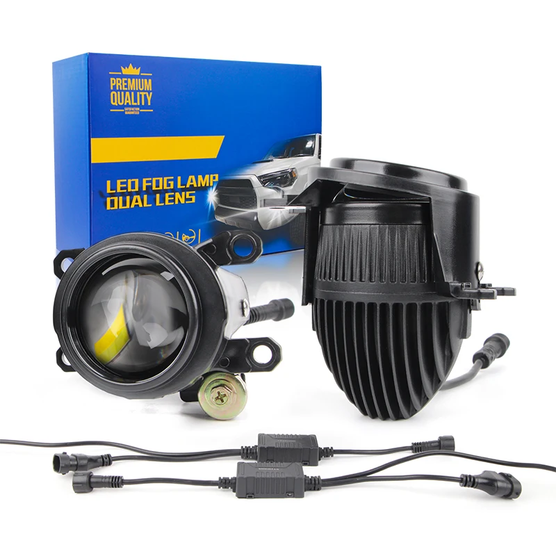 

Для Toyota трехцветная противотуманная фара 2,0 дюйма автомобильная светодиодная фара IP67 водонепроницаемая лазерная противотуманная фара объектив CSP чип 3000K 4300K 6000K ﻿