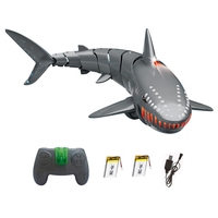 2.4G RC Shark Toys For Kids, RC Water Toys RC Boat With Lightfor Swimming Pool Water Toys (With 2 Batteries)