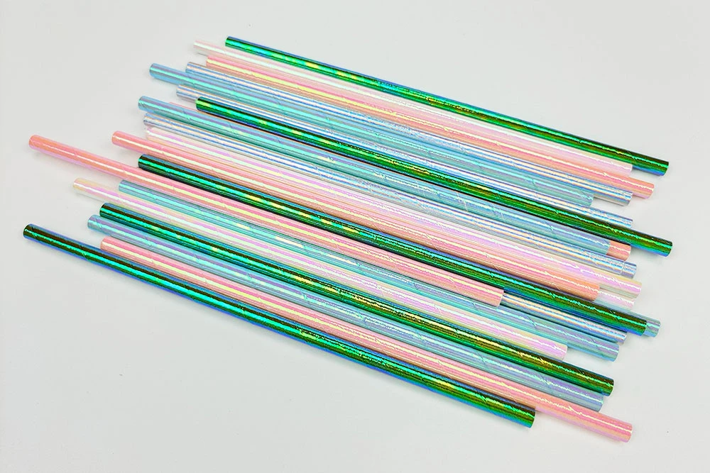 25 Stück Einweg-Papierstrohhalme in Gold/Silber, Regenbogenfarben, Geburtstag, Hochzeit, Dekoration, Babyparty, Weihnachten, Party, Event-Zubehör – Detail 5