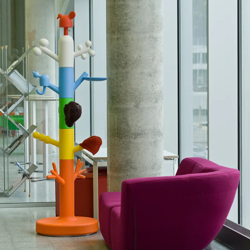 Floor-to-ceiling bedroom children's coat rack colorful creative cartoon cute clothes rack