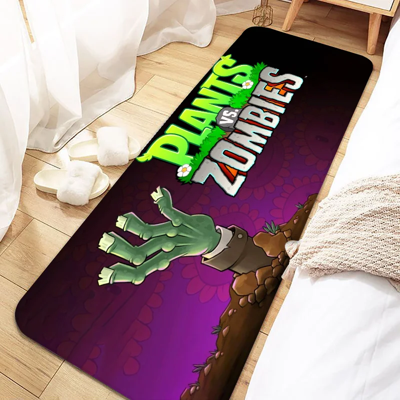 Plants vs. Zombies Door Mat Entrance Non-slip Doormat Washable Kitchen Carpet Living Room Hallway Rugs Bathroom Bath Door Mats