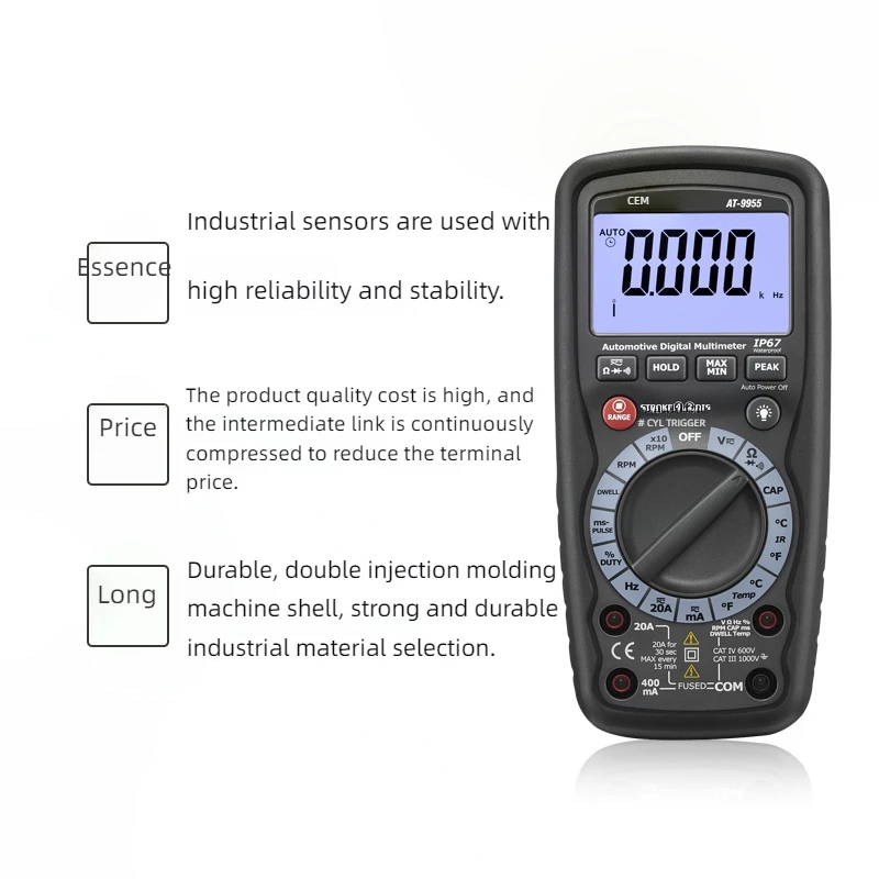 Professional Multifunctional Automotive Digital Multimeter, Professional Automotive Repair Meter AT-9955