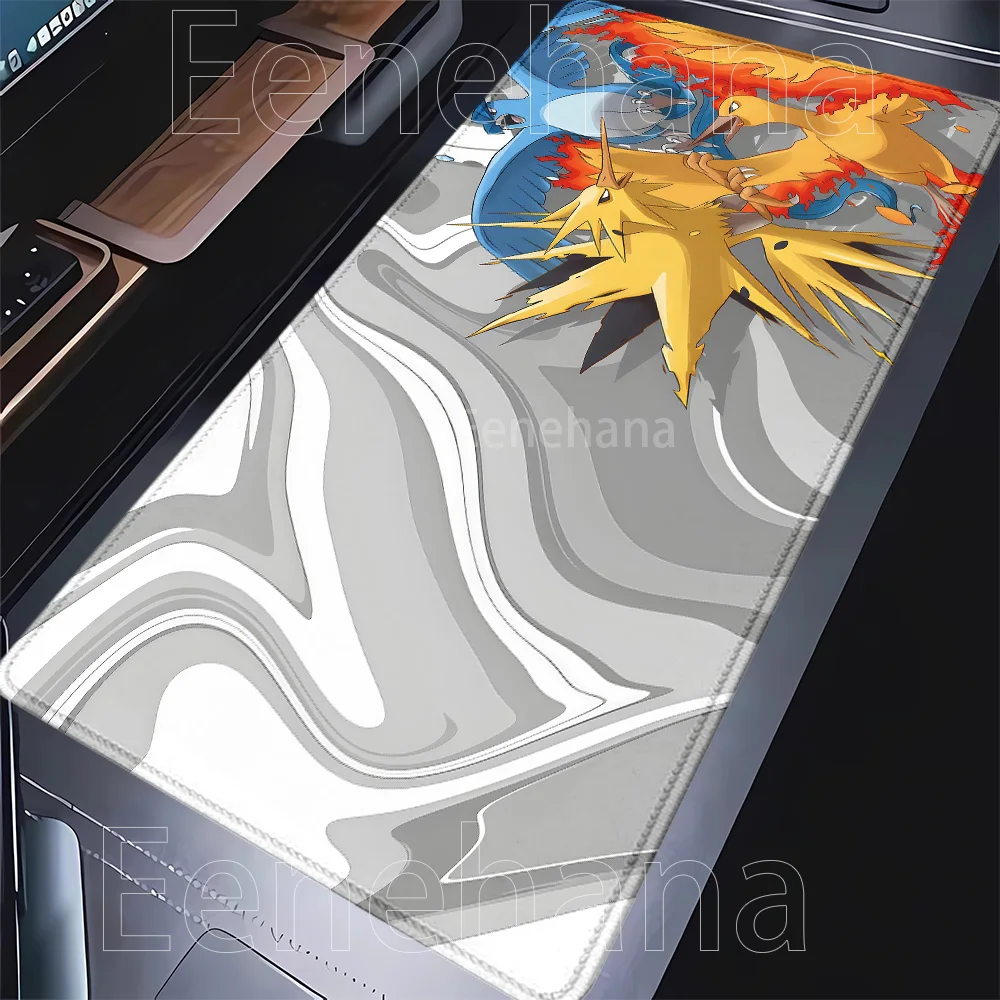 Gaming Mouse Pad Strata Liquid Pokemon Anime Eevee‌ Gengar HD printing PC Office accessories Keyboard Rubber overlock Desk Mat