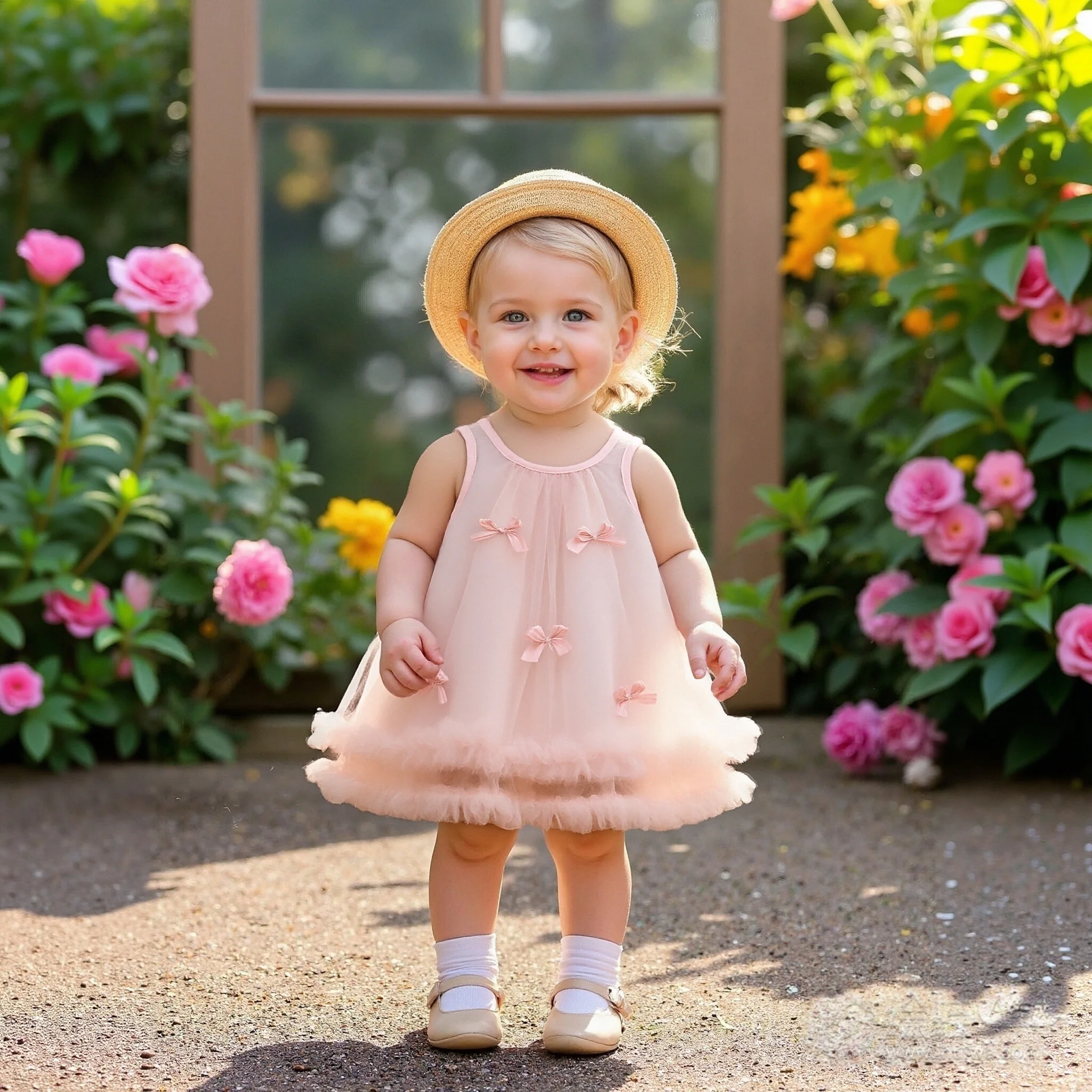 

Baby Girl Clothing Summer Bow Solid Color Sleeveless Puffy Simple Girl Kid's Dress Cute Gentle Baby Girl Princess Dresses