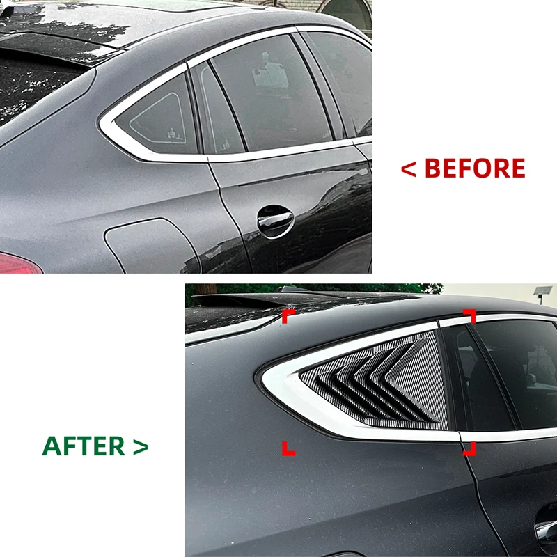Auto Achterruit Lamellen voor BMW X6 G06 2019 + Driehoekige Kwart Sluiter Exterieur Trim Cover Auto Body Kits Auto accessoires