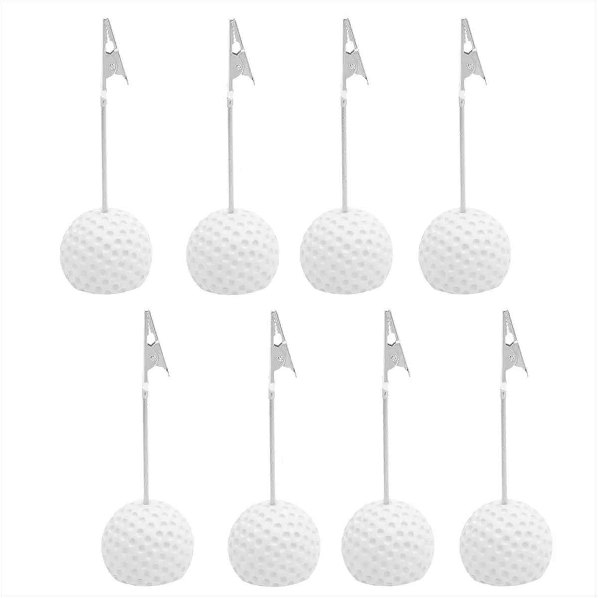 Best of 2026 8-Pack Golf Ball Place Card Holders with Alligator Clips for Table Decor, Ideal for Golf Themed Events