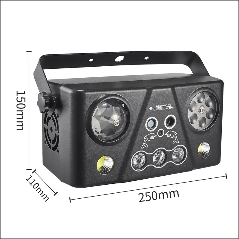 ไฟ LED RGB 40W รุ่นใหม่ แสงบีมแบบตาผึ้ง 5in1 เอฟเฟกต์ดิสโก้บอล ลายสีสัน แสงแฟลช สำหรับงานดิสโก้ ปาร์ตี้ และเวที