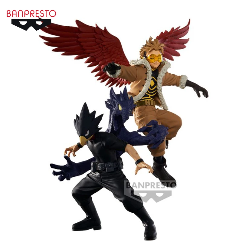 Original BANPRESTO My Hero Academia Amazing Tokoyami Fumikage Hawks 13CM PVC Anime Figure Action Figures Collection Model Toys