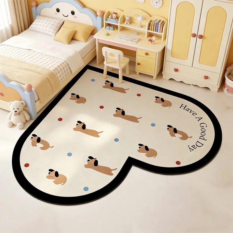 Quick Dry Diatomite Floor Mat Anti-mold Easy Clean Door Rug Durable Decorative Carpet Non-slip Heart Mat Kitchen Accessories