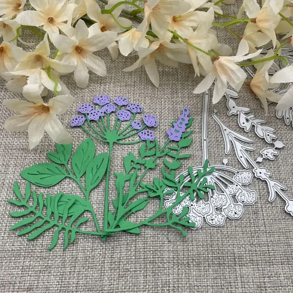 

Металлические вырубные формы для декоративной вырезки в виде лаванды, трафареты для скрапбукинга, шаблоны для рукоделия