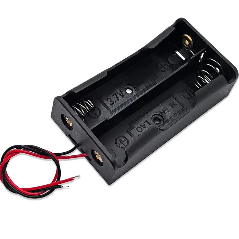 New Black Plastic Storage Box Case Holder For Battery 18650 With 6\