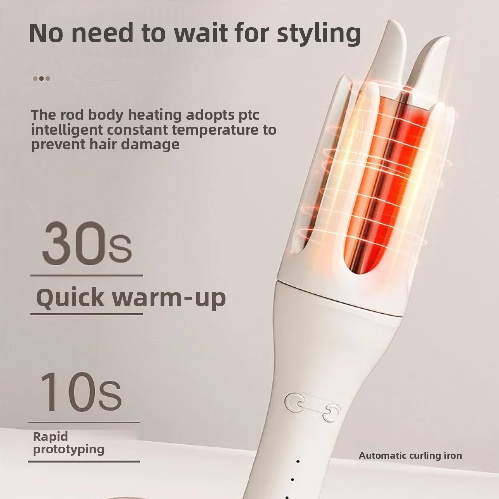 Automatic Rotating Curling Iron, Big Wave Hair Curler, Korean Style Lazy Curling Iron, Damage-Free Hair Styling Tool