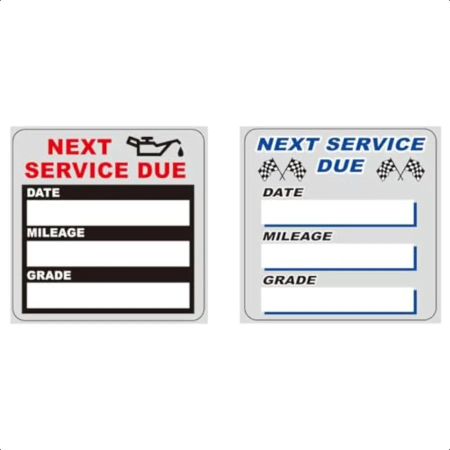 Oil Change Stickers…